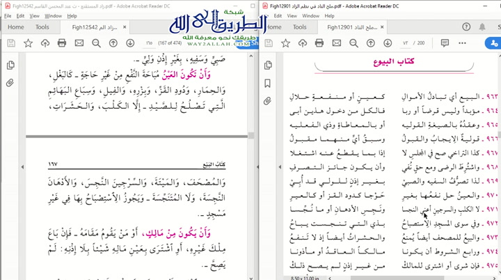شرح كتاب البيوع 1 (ملح الناد في نظم الزاد)