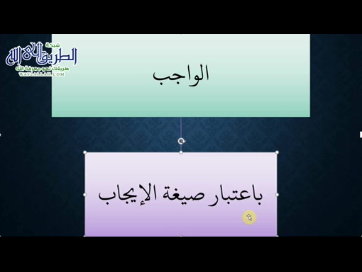 تقسيمات الواجب  - مقرر أصول الفقه 